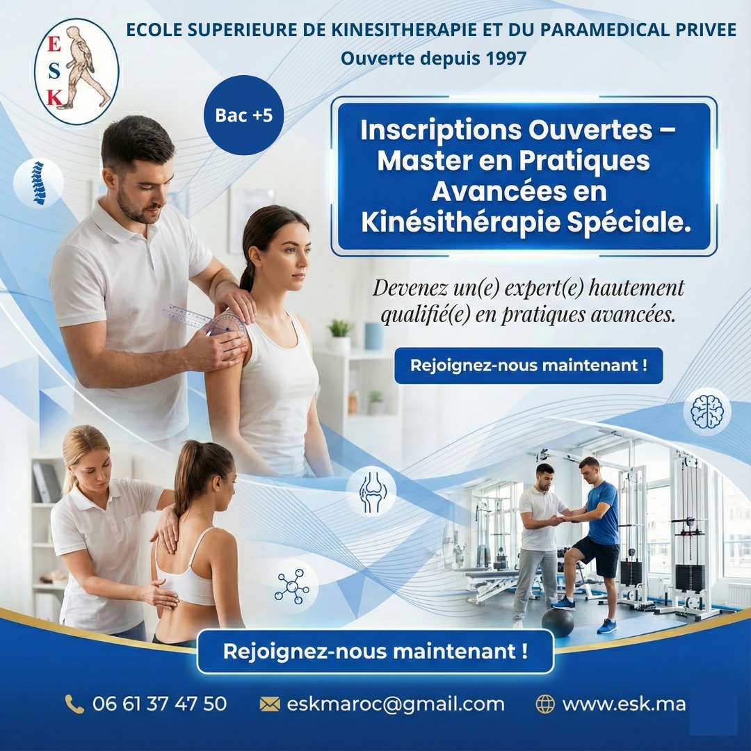 master pratiques avancées en kinésithérapie spéciale
