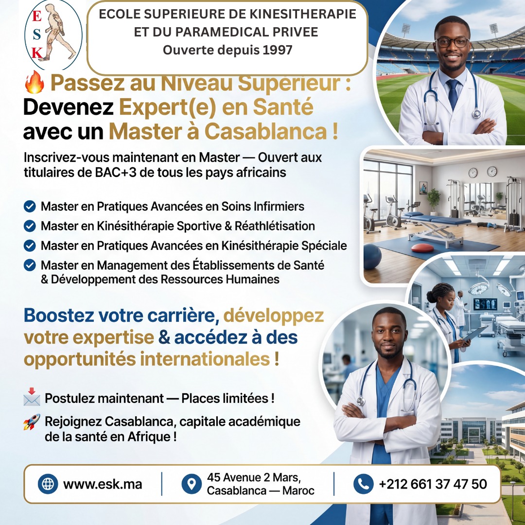 Nos Master en Santé - ESKP - École Supérieure de Kinésithérapie et du Paramédical